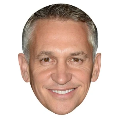 Image of FoxyPrinting GARY LINEKER Party Face Fancy Dress JB Footballer Cardboard Celebrity Mask