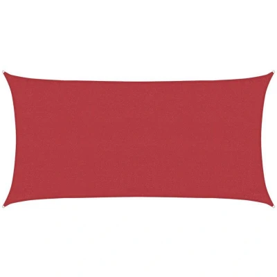 Image of vidaXL Sunshade Sail 160 g/m² Red 3x6 m HDPE