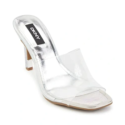 Image of DKNY Women&#039;s Bronx Open Toe Fashion Pump Heel Sandal Heeled, Clear, 4 UK