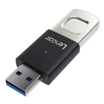 Image of Lexar JumpDrive Fingerprint F35 PRO 64GB USB3.0 Flash Drive, Up to 300MB/s Read/150MB/s Write USB Stick, 10 IDs Allowed Memory Drive for Computer/PC/Laptop (LJDF35P064G RNBNG)