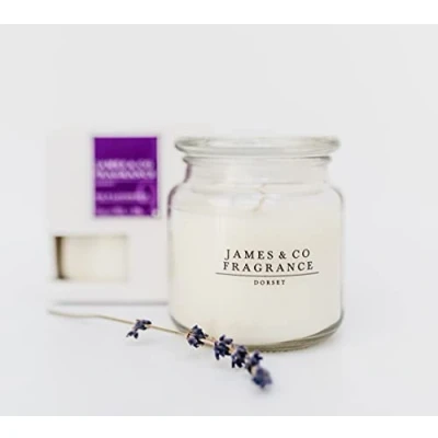 Image of James &amp; Co No.9 Lavender (Lavender Rose) 14oz Natural Scented Large Jar Candle Up to 60 Hours Burn Time