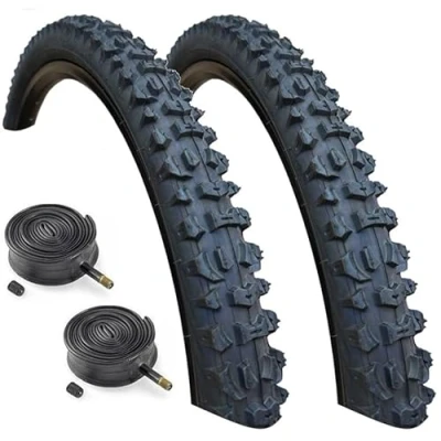 Image of PAIR Kenda Smoke 26&quot; x 2.10 Mountain Bike Tyres with Schrader Tubes K 816 (Pack of Two)