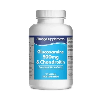 Image of Glucosamine and Chondroitin Capsules High Strength 500mg of &amp; 240mg per Capsule Manufactured in The UK Under GMP