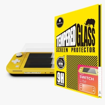 Image of Skull &amp; Co. Tempered Glass Screen Protector for Nintendo Switch Lite (2 PACK)