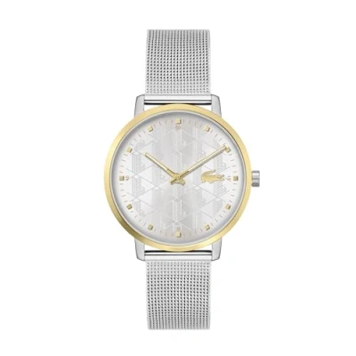 Image of Lacoste Analogue Quartz Watch for Women Crocorigin Collection with Stainless Steel Mesh Bracelet