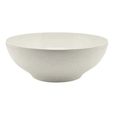 Image of Genware MELRB 35 Melamine Round Buffet Bowl, White, 35.5 cm Width