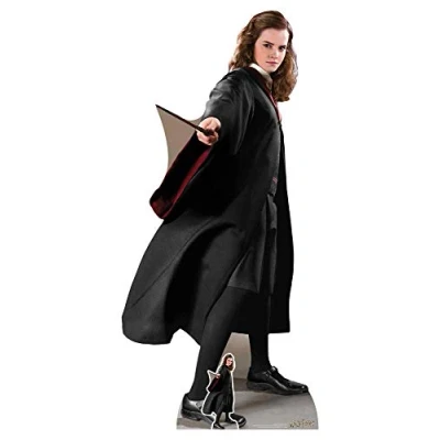 Image of STAR CUTOUTS Hermione Perfect for Hogwarts, Magical Fans SC1479 Jean Granger Emma Watson Lifesize Cardboard Cutout Harry Potter Party Theme Height 170cm, Solid, Regular