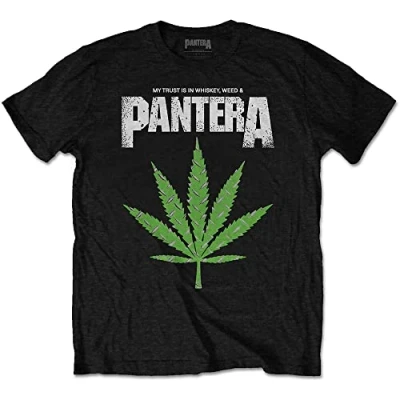 Image of Pantera Whiskey &#039;N Weed Official Tee T Shirt Mens Unisex (X Large) Black