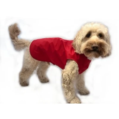 Image of Step In Waterproof Lightweight Unlined Dog Coat Red (20 inch)