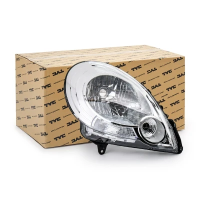Image of 7701068178 Headlights TYC 20 1399 15 2 right H4, P21/5W chrome with daytime running light for hand traffic without electric motor