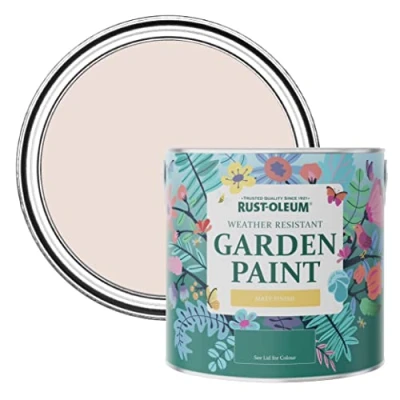 Image of Rust Oleum Pink Mould Resistant Garden Paint In Matt Finish Elbow Beach 2.5L