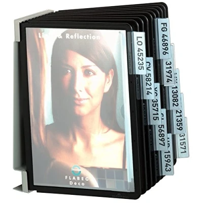 Image of Durable 550701 Wall Display Board System (Vario 10, with 10 Boards A5) Black