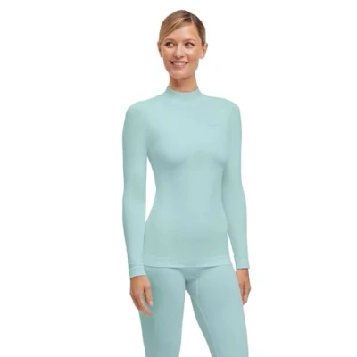 Image of FALKE Women&#039;s Warm Turtleneck Longsleeved Sports Functional Shirt Thermal Underwear for Mild to Cold Weather Breathable Quick Drying Sustainable Yarn 1 Piece