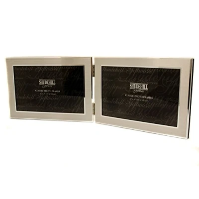 Image of County Engraving Personalised Silver 6&quot; x 4&quot; Double Photo Frame, Engraved with Any Message Enter Your Own Custom Text