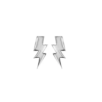 Image of Tuscany Silver Women&#039;s Sterling Lightning Bolt Stud Earrings