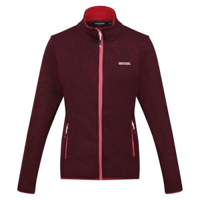 Image of Regatta Women&#039;s Newhill Full Zip Fleece Burgundy Rumba Red, Size: 8