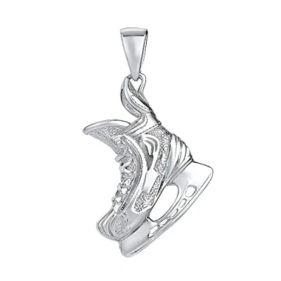 Image of SILVEGO JJJ1986 Men Pendant 925 Sterling Silver Ice Hockey Skates