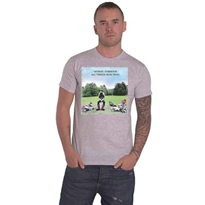Image of George Harrison Men&#039;s All Things Must Pass Short Sleeve T Shirt, Grey, Medium