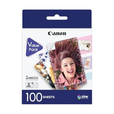 Image of Canon Zink™ 2&quot;x3&quot; Photo Paper (100 Sheets) Instantly Create shareable Prints of Your Snaps with This Sticky Backed
