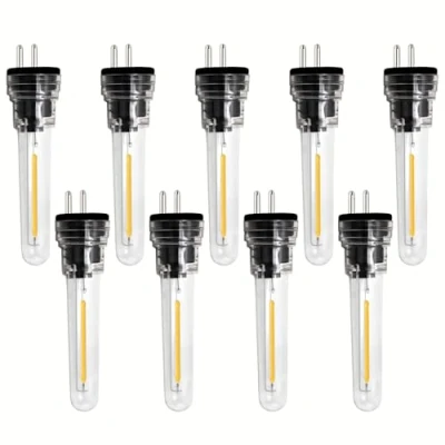 Image of Maihaha 9 Pack 12V Low Voltage S14 LED Bulbs Plug in, 1W Replacement for Festoon Lights Outdoor, Warm White 2200K