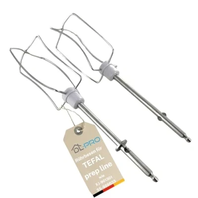 Image of DL pro whisk suitable for Tefal prep&#039;line 8141. 8142. Hand mixer XJ 901301 SS 989633 Quirl Moulinex set right left