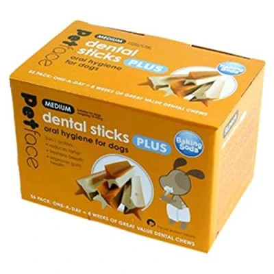 Image of Petface 3 in 1 Dog Dental Sticks, Medium, 56 Piece