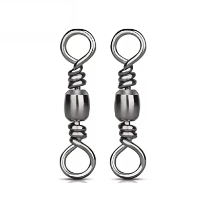 Image of CRAZY SHARK 50pcs Fishing Barrel Swivels Rolling Swivels, Connector, Sea Bearing Snap Carp Tackle Accessories, for Freshwater