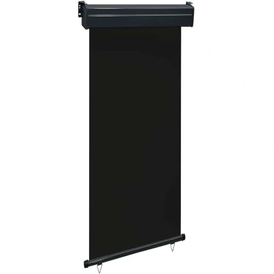 Image of vidaXL Balcony Side Awning 105x250 cm Black