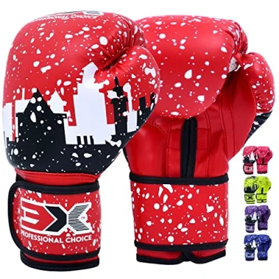Image of 3X Sports Kids Boxing Gloves Sparring and Muay Thai, 8oz 6oz 4oz Junior Training Mitts for Punch Bag Speed Ball Focus Pads Punching Workout MMA Fighting &amp; Kickboxing