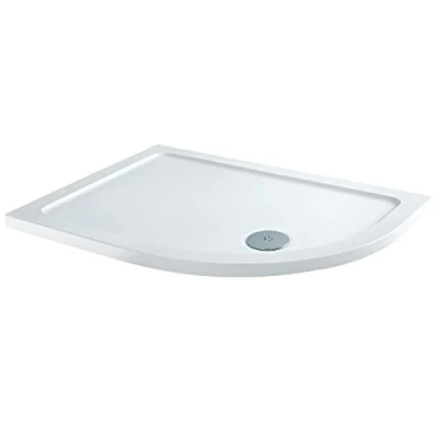 Image of Milano Lithic White Low Profile Right Hand Offset Quadrant Shower Tray 1200mm x 800mm