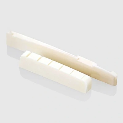 Image of VANSON 43mm Left Handed Bone Nut &amp; Intonated Saddle Set for Acoustic Guitars SQInt LH