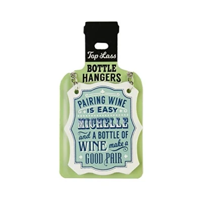 Image of H&amp;H Top Lass Bottle Hanger Decoration Novelty Gift Personalised to The Name of&quot;Michelle&quot;