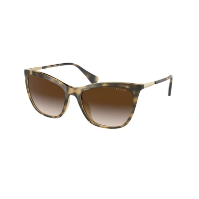 Image of Ralph Lauren Sunglasses, Women&#039;s, Size: 55, Shiny dark havana