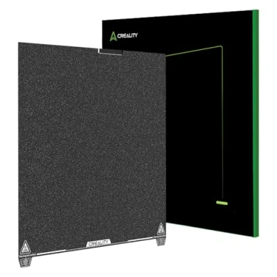 Image of Creality Official K2 Plus Build Plate, 370x370mm Textured PEI Sheet Magnetic Flexible Removable Spring Steel 3D Printer Bed Plate