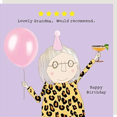 Image of Rosie Made A Thing Five Star Grandma Birthday Card Humour Greeting Cards FSR08