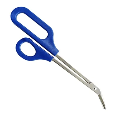 Image of Long Handled Toe Nail Clipper, Cuticle Scissor Clippers Cutters Nippers, Extra Thick Scissors Chiropody Podiatry, Sharp for Fingernail &amp; Toenail