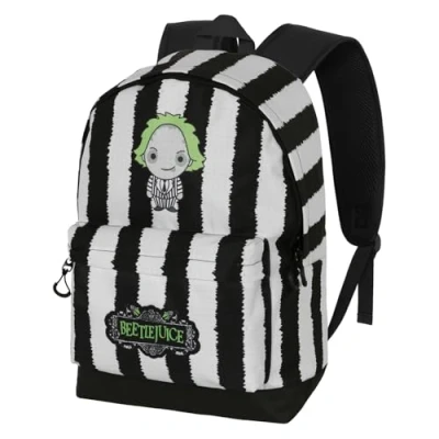 Image of Karactermania Beetlejuice Stripes Fan HS Backpack 2.2, White, 31 x 44 cm, Capacity 24 L