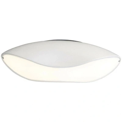 Image of Pasion Oval Ceiling 4 Light E27, Gloss White/Polished Chrome