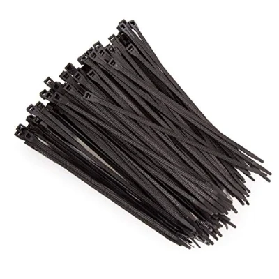 Image of UKCable Ties Cable 80mm x 2.5mm Black Nylon Plastic Zip Tie Wraps Pack of 300