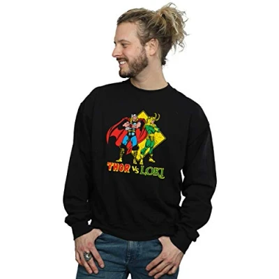 Image of Marvel Men&#039;s Thor Vs Loki Sweatshirt Black XXX Large