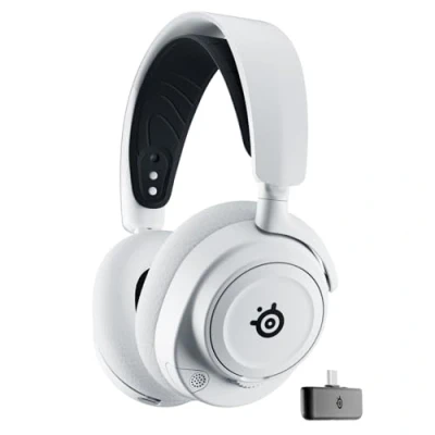Image of SteelSeries Arctis Nova 7X Wireless Xbox Series X/S Gaming Headset Neodymium Magnetic Drivers Dual &amp; Bluetooth Audio 38Hr USB C Battery AI Mic Supports PS5, PC, Switch White