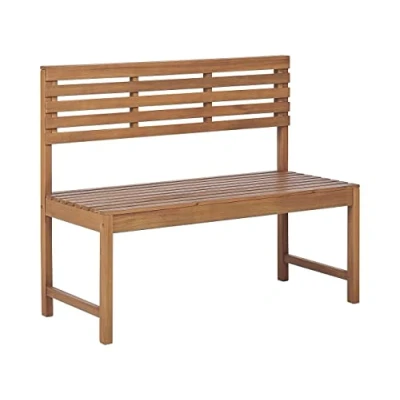 Image of Outdoor Bench 2 Seater Acacia Wood 50 x 110 cm Balcony Furniture Treia
