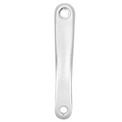 Image of Bike Crank Arm, Aluminum Alloy Left Hand Arm 170mm Bicycle Crankset Replacement Parts Accessory (Silver square) Repair Hardware Tools Ride