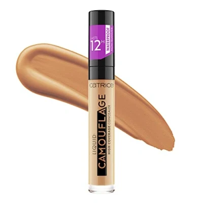 Image of Catrice Liquid Camouflage High Coverage Concealer, No. 048, Nude, Long Lasting, for Dry Skin, Blemished Combination Vegan, Oil Free, Waterproof, Alcohol Pack of 1 (5 ml)