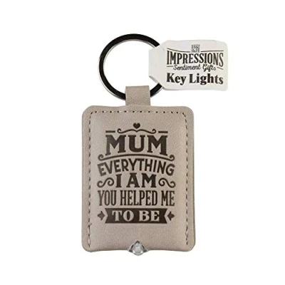 Image of History &amp; Heraldry Impressions Sentiment Gifts Leather Look Torch Key Ring Lights Mum
