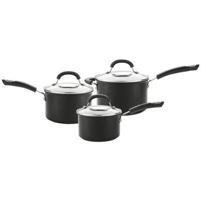 Image of Circulon 83937 Total Hard Anodised 3 Piece Saucepan Set
