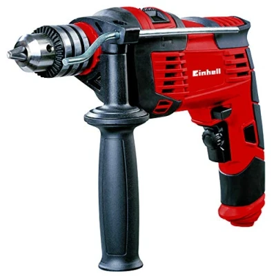 Image of Einhell TC ID 1000 E Impact Drill Hammer With Auxiliary Handle, Soft Grip, Speed Control 1010W Electric Percussion Drilling Function , Red