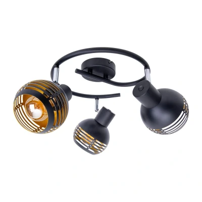 Image of Näve Casco ceiling light, three bulb, black