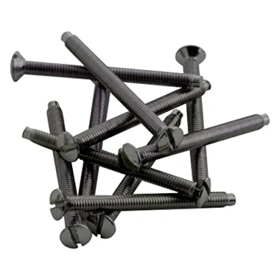 Image of Pack of 10 x British General NFS38/10BN M3.5 38mm Rasied Countersunk Switch &amp; Socket Screws Black Nickel