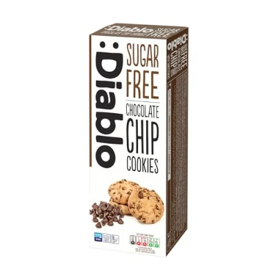 Image of Diablo Chocolate Chip Cookies Sugar Free Sweetened with Maltitol 130g (Pack Of 1)